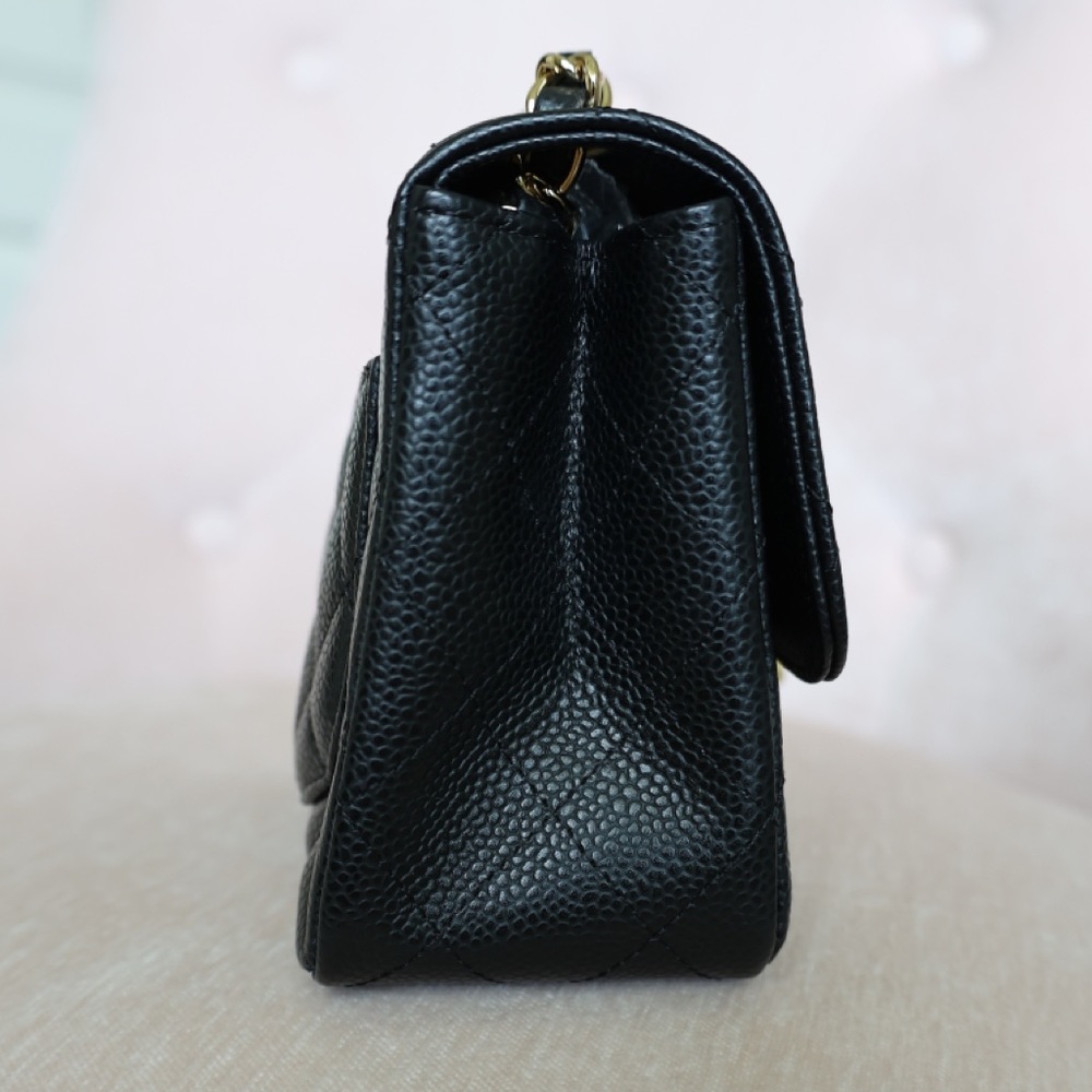 RARE | CHANEL Mini Square Flap Black Caviar GHW - Picture 7 of 17
